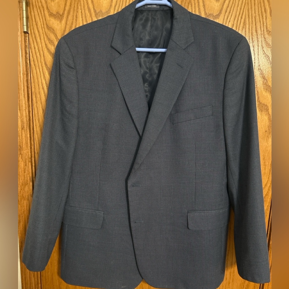 Stafford Travel Blazer Men’s 48R Classic Fit Dark Gray Sport Coat